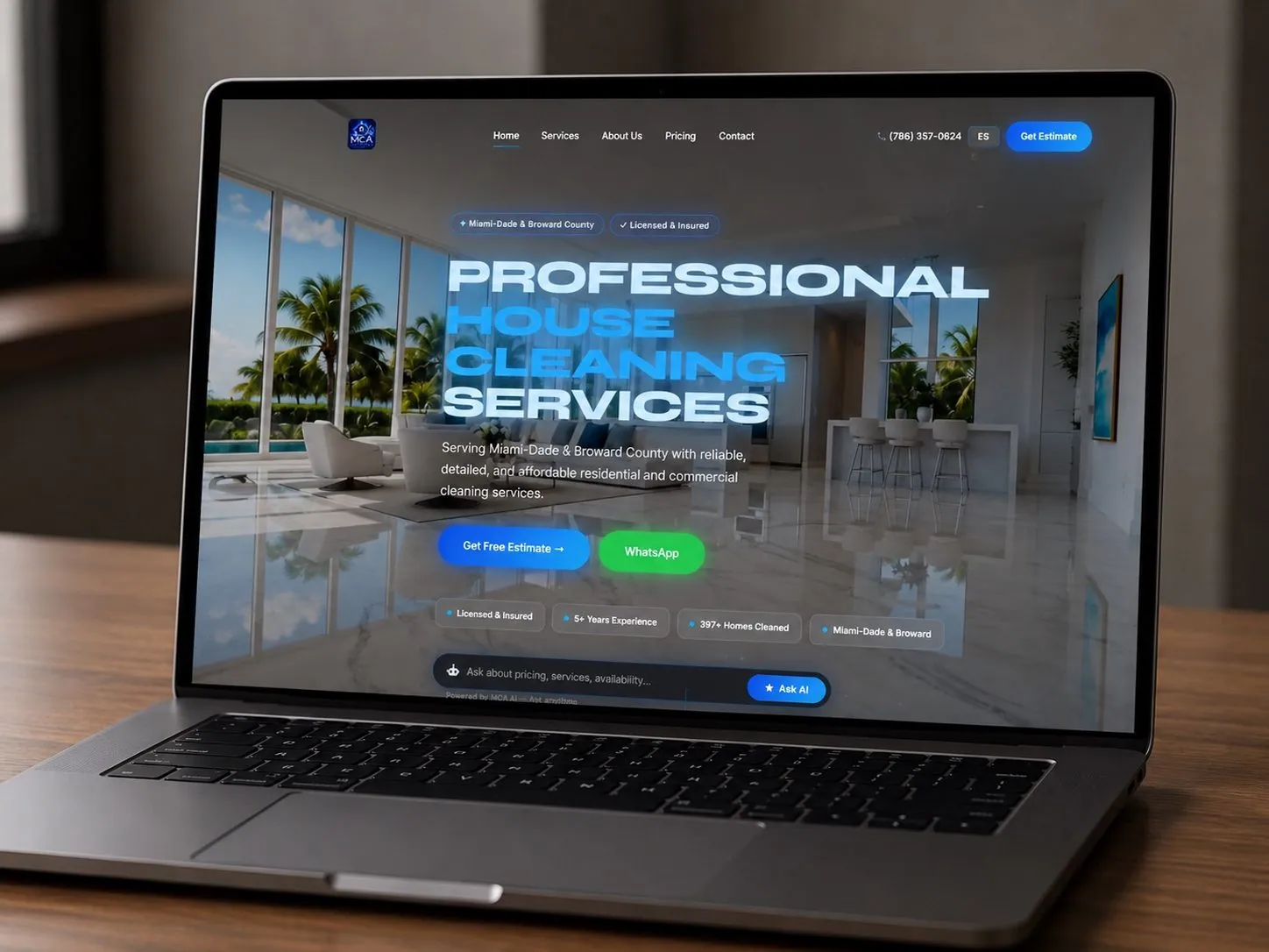 MCA House Cleaning — limpieza de casas en Miami, hecha por Genesis Nexa
